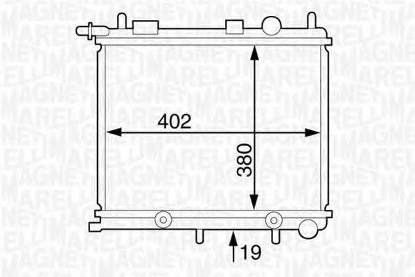 MAGNETI MARELLI 350213125700 Радіатор, охолодження двигуна