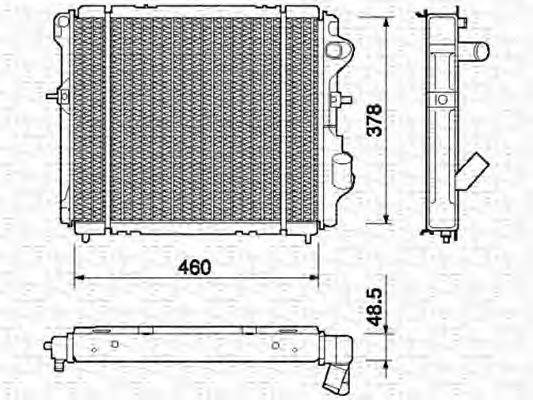 MAGNETI MARELLI 350213227000 Радіатор, охолодження двигуна