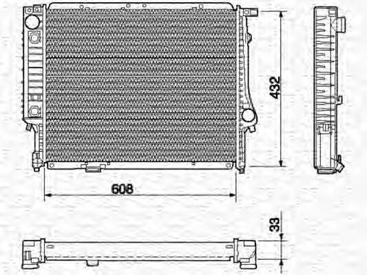 MAGNETI MARELLI 350213422000 Радіатор, охолодження двигуна