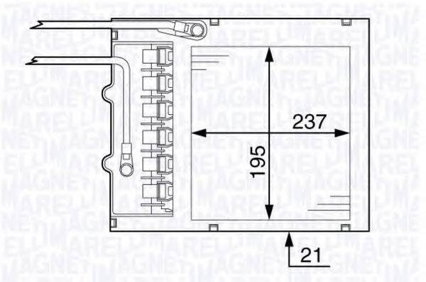 MAGNETI MARELLI 350218333000 Теплообмінник, опалення салону